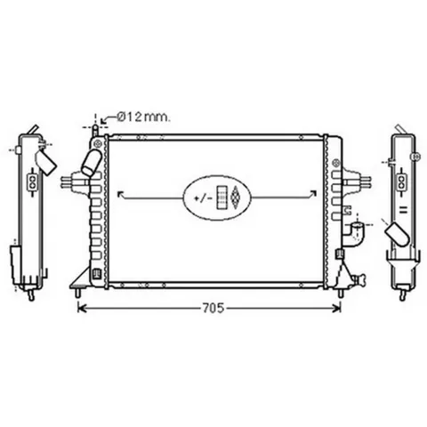 Radiateur de refroidissement moteur pour OPEL ASTRA G 1998-2004, OEM: 09192586, Neuf