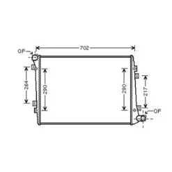 Radiateur de refroidissement moteur pour VOLKSWAGEN GOLF V 2003-2008, OEM: 1K0121251AN, Neuf