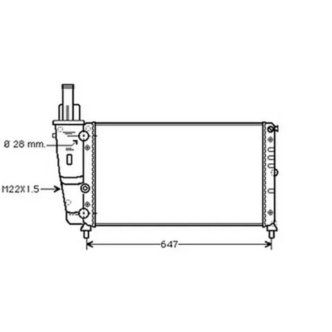 Radiateur de refroidissement moteur pour LANCIA Y ph.1 1996-2003, OEM: 46407450, Neuf