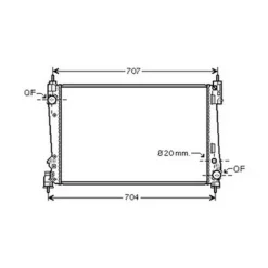Radiateur de refroidissement moteur pour FIAT BRAVO depuis 2007, OEM: 1300287, Neuf