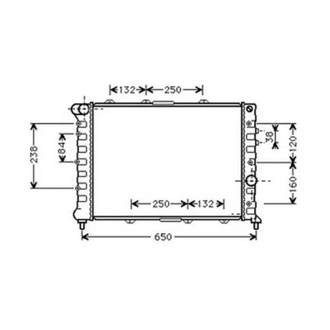 Radiateur de refroidissement moteur pour ALFA ROMEO 156 ph.1 1997-2003, OEM: 50501508, Neuf