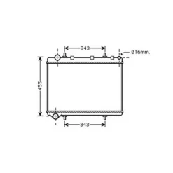Radiateur de refroidissement moteur pour PEUGEOT 308 I ph.1 2007-2011, OEM: 1330K1, Neuf