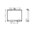 Radiateur de refroidissement moteur pour MITSUBISHI L200 III ph.2 2001-2005, OEM: MR571147, Neuf