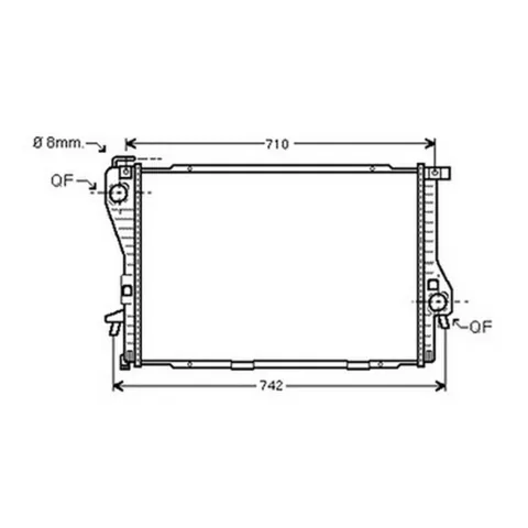 Radiateur de refroidissement moteur pour BMW Serie 5 E39 2000-2003, OEM: 17111436060, Neuf