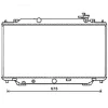 Radiateur de refroidissement moteur pour MAZDA 3 III ph.1 2013-2016, OEM: PE2015200, Neuf