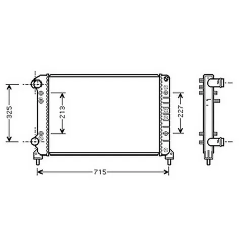 Radiateur de refroidissement moteur pour FIAT DOBLO I ph.2 2006-2010, OEM: 46749018, Neuf