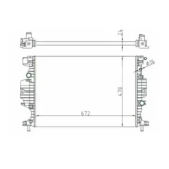 Radiateur de refroidissement moteur pour FORD GALAXY III ph.1 2015-2019, OEM: 5482597, Neuf