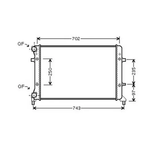 Radiateur de refroidissement moteur pour VOLKSWAGEN PASSAT B6 2005-2010, OEM: 1K0121251DF, Neuf