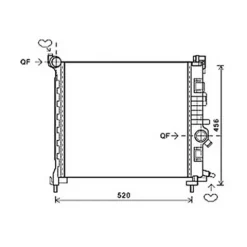 Radiateur de refroidissement moteur pour OPEL MERIVA B ph.1 2010-2013, OEM: 1300309, Neuf