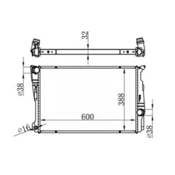 Radiateur de refroidissement moteur pour BMW X3 F25 2010-2015, OEM: 17117593843, Neuf