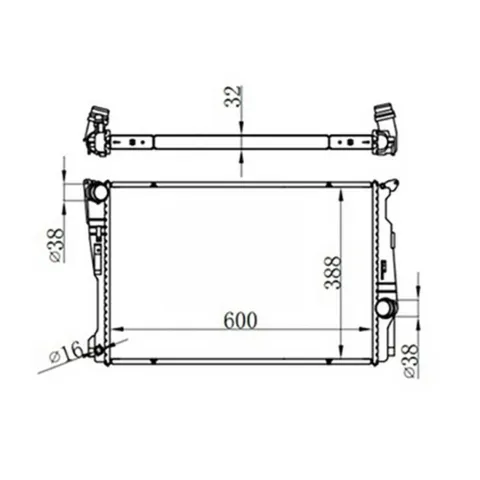 Radiateur de refroidissement moteur pour BMW X3 F25 2010-2015, OEM: 17117593843, Neuf