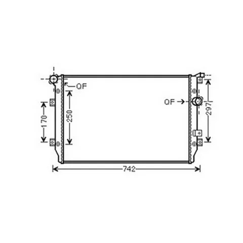 Radiateur de refroidissement moteur pour VOLKSWAGEN TIGUAN I ph.1 2007-2011, OEM: 5N0121253H, Neuf