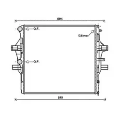 Radiateur de refroidissement moteur pour IVECO DAILY 2011-2014, OEM: 5801255814, Neuf