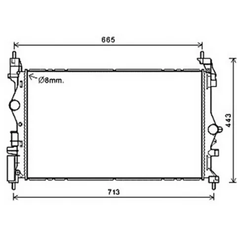 Radiateur de refroidissement moteur pour OPEL CORSA E 2015-2019, OEM: 1300378, Neuf