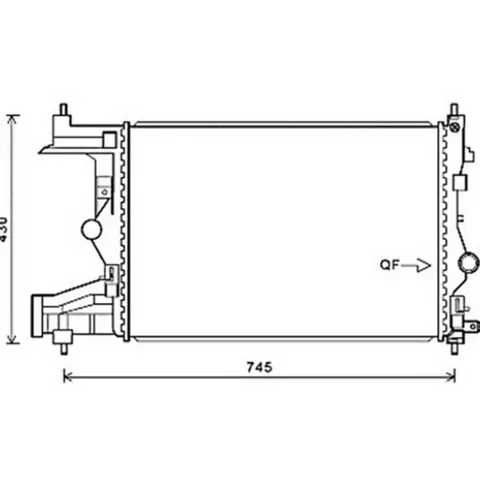 Radiateur de refroidissement moteur pour OPEL ASTRA J 2010-2012, OEM: 1300301, Neuf