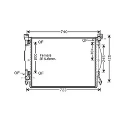Radiateur de refroidissement moteur pour AUDI A4 II 2000-2004, OEM: 8E0121251AC, Neuf