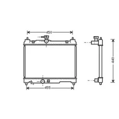 Radiateur de refroidissement moteur pour TOYOTA YARIS I ph.1 1999-2003, OEM: 1640023080, Neuf
