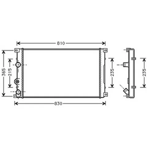 Radiateur de refroidissement moteur pour NISSAN INTERSTAR ph.1 1999-2003, OEM: 4403216, Neuf