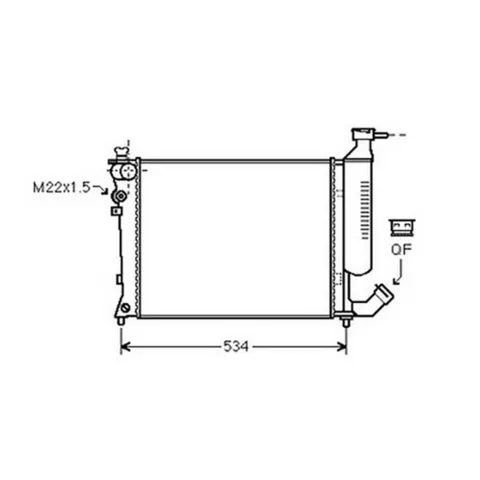 Radiateur de refroidissement moteur pour PEUGEOT 306 ph.2 1999-2001, OEM: 133051, Neuf