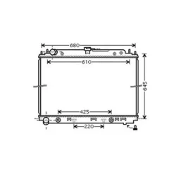 Radiateur de refroidissement moteur pour NISSAN NAVARA/PATHFINDER 2005-2010, OEM: 21460EB31B, Neuf