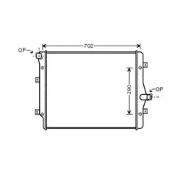 Radiateur de refroidissement moteur pour SEAT LEON II ph.1 2005-2009, OEM: 1K0121251AB, Neuf