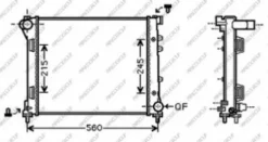 Radiateur de refroidissement pour FIAT 500 phase I, du 07/2007 au 07/2015, Neuf