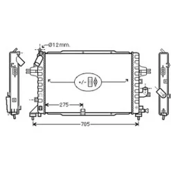 Radiateur de refroidissement moteur pour OPEL ZAFIRA B ph.1 2005-2008, OEM: 1300269, Neuf