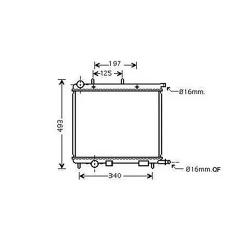 Radiateur de refroidissement moteur pour CITROËN C2 ph.1 2003-2008, OEM: 1330W8, Neuf