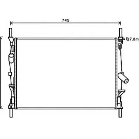 Radiateur de refroidissement moteur pour FORD TRANSIT Mk7 2006-2014, OEM: 1595061, Neuf
