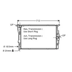 Radiateur de refroidissement moteur pour BMW X1 E84 ph.1 2009-2012, OEM: 17117521048, Neuf