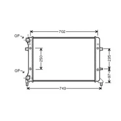 Radiateur de refroidissement moteur pour VOLKSWAGEN TOURAN I ph.1 2003-2006, OEM: 1K0121251DF, Neuf