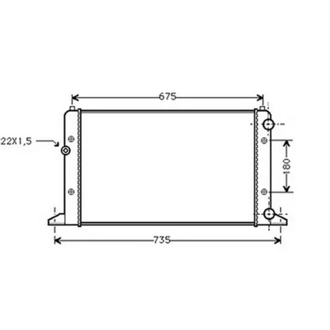 Radiateur de refroidissement moteur pour VOLKSWAGEN GOLF IV 1998-2003, OEM: 1E0121253C, Neuf