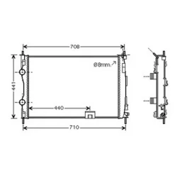 Radiateur de refroidissement moteur pour NISSAN QASHQAI I ph.1 2007-2010, OEM: 21400JD70A, Neuf