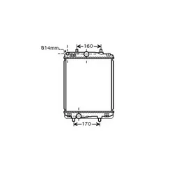 Radiateur de refroidissement moteur pour CITROËN C1 I ph.1 2005-2008, OEM: 16400YV020, Neuf