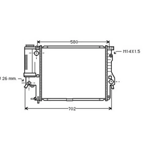Radiateur de refroidissement moteur pour BMW Serie 5 E39 1995-2000, OEM: 17111740699, Neuf