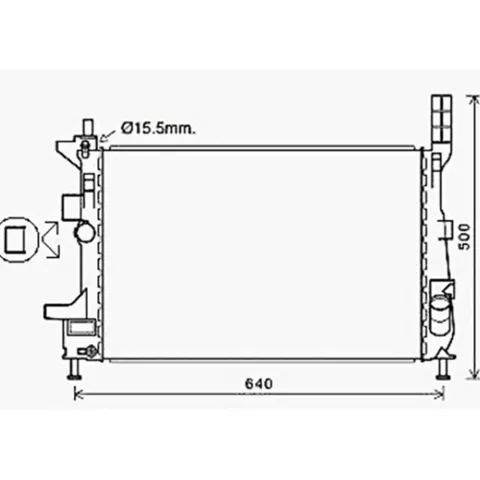 Radiateur de refroidissement moteur pour FORD FOCUS III ph.1 2011-2014, OEM: 1766348, Neuf