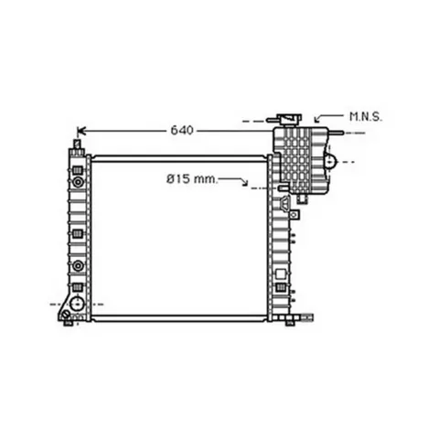 Radiateur de refroidissement moteur pour MERCEDES VITO I 1996-2003 (W638), OEM: 6385012801, Neuf