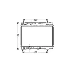 Radiateur de refroidissement moteur pour TOYOTA YARIS III ph.3 2017-2020, OEM: 164000Q040, Neuf