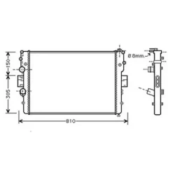Radiateur de refroidissement moteur pour IVECO DAILY 2006-2009, OEM: 504152996, Neuf