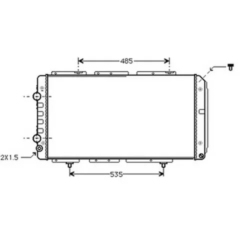 Radiateur de refroidissement moteur pour CITROËN JUMPER I ph.1 1994-2002, OEM: 1301N4, Neuf