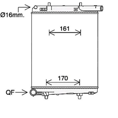 Radiateur de refroidissement moteur pour CITROËN C1 II ph.1 depuis 2014, OEM: B000622380, Neuf