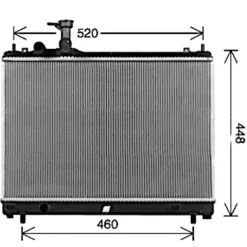 Radiateur de refroidissement moteur pour OPEL AGILA depuis 2008, OEM: 1770052R00, Neuf