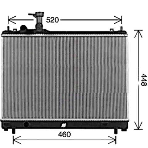 Radiateur de refroidissement moteur pour OPEL AGILA depuis 2008, OEM: 1770052R00, Neuf