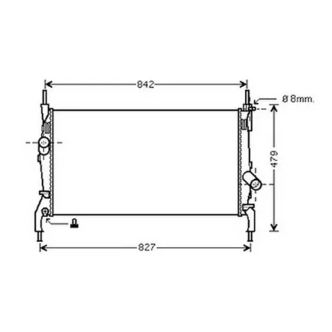 Radiateur de refroidissement moteur pour FORD TRANSIT Mk7 2006-2014, OEM: 1383317, Neuf