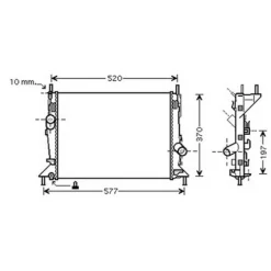 Radiateur de refroidissement moteur pour FORD FOCUS II ph.2 2008-2011, OEM: 1305491, Neuf