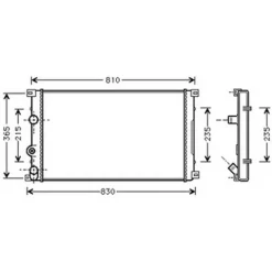 Radiateur de refroidissement moteur pour OPEL MOVANO I ph.1 1999-2003, OEM: 7701049664, Neuf