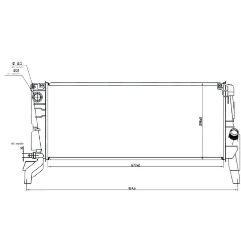 Radiateur de refroidissement moteur pour BMW Serie 2 F45/F46 ACTIVE TOURER 2014-2017, OEM: 17118603089, Neuf