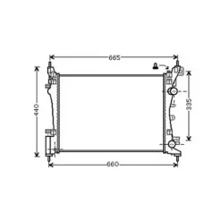 Radiateur de refroidissement moteur pour OPEL CORSA D ph.2 2011-2014, OEM: 1300279, Neuf