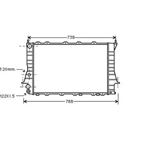 Radiateur de refroidissement moteur pour AUDI A6 I 1994-1997, OEM: 4A0121251, Neuf