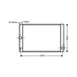 Radiateur de refroidissement moteur pour TOYOTA AURIS 2007-2010, OEM: 164000N060, Neuf